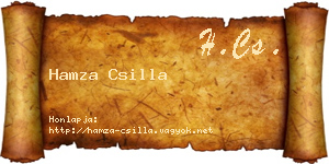 Hamza Csilla névjegykártya